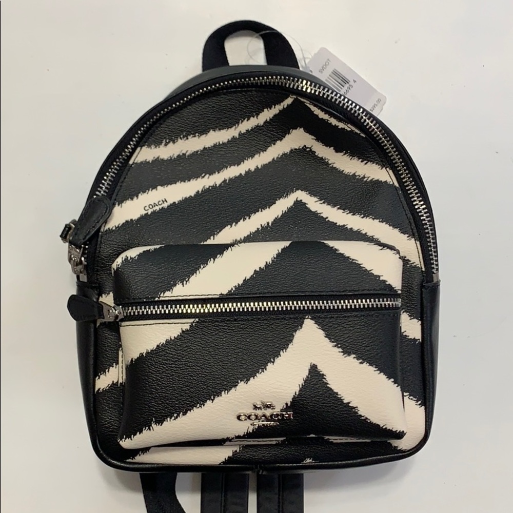 Coach Mini Charlie Bacpack with Zebra Print